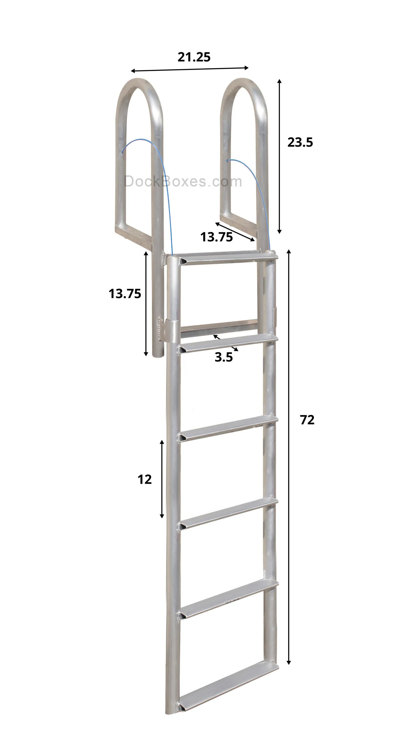 6 Step Floating Dock Lift Ladder (Short Base)