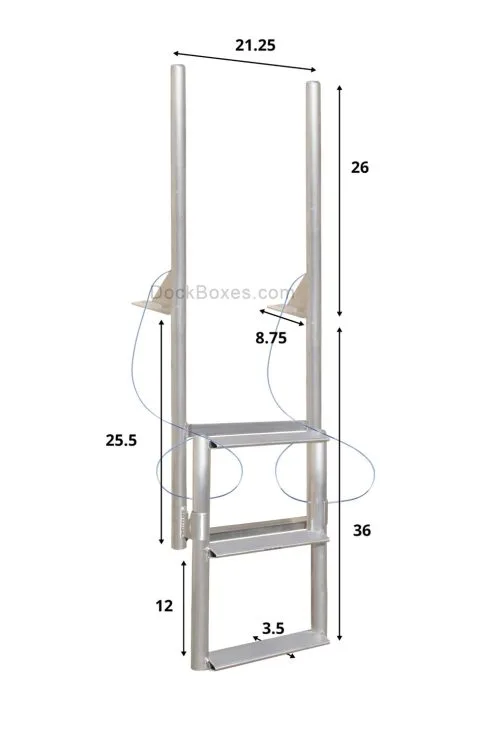 3 Step Finger Pier Lift Dock Ladder