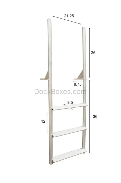 3 Step Finger Pier Straight Dock Ladder