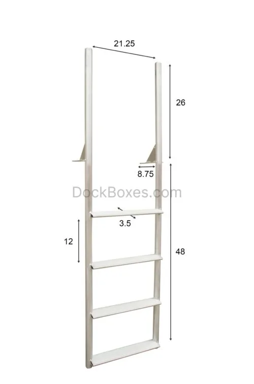 4 Step Finger Pier Straight Dock Ladder