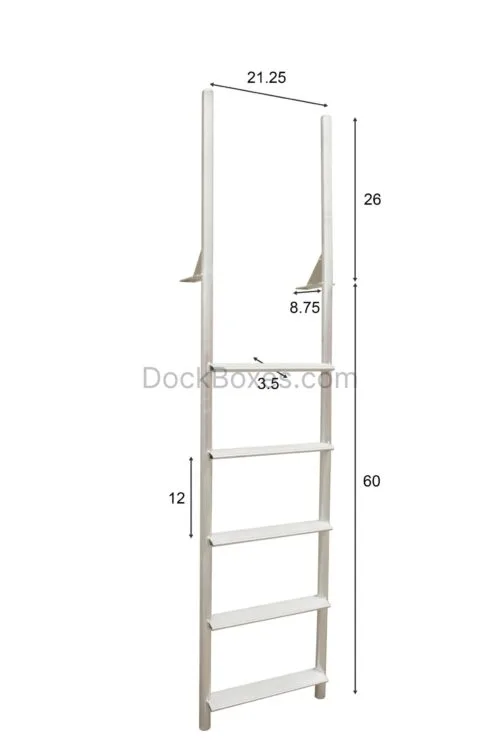 5 Step Finger Pier Straight Dock Ladder