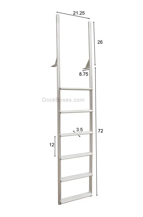 6 Step Finger Pier Straight Dock Ladder