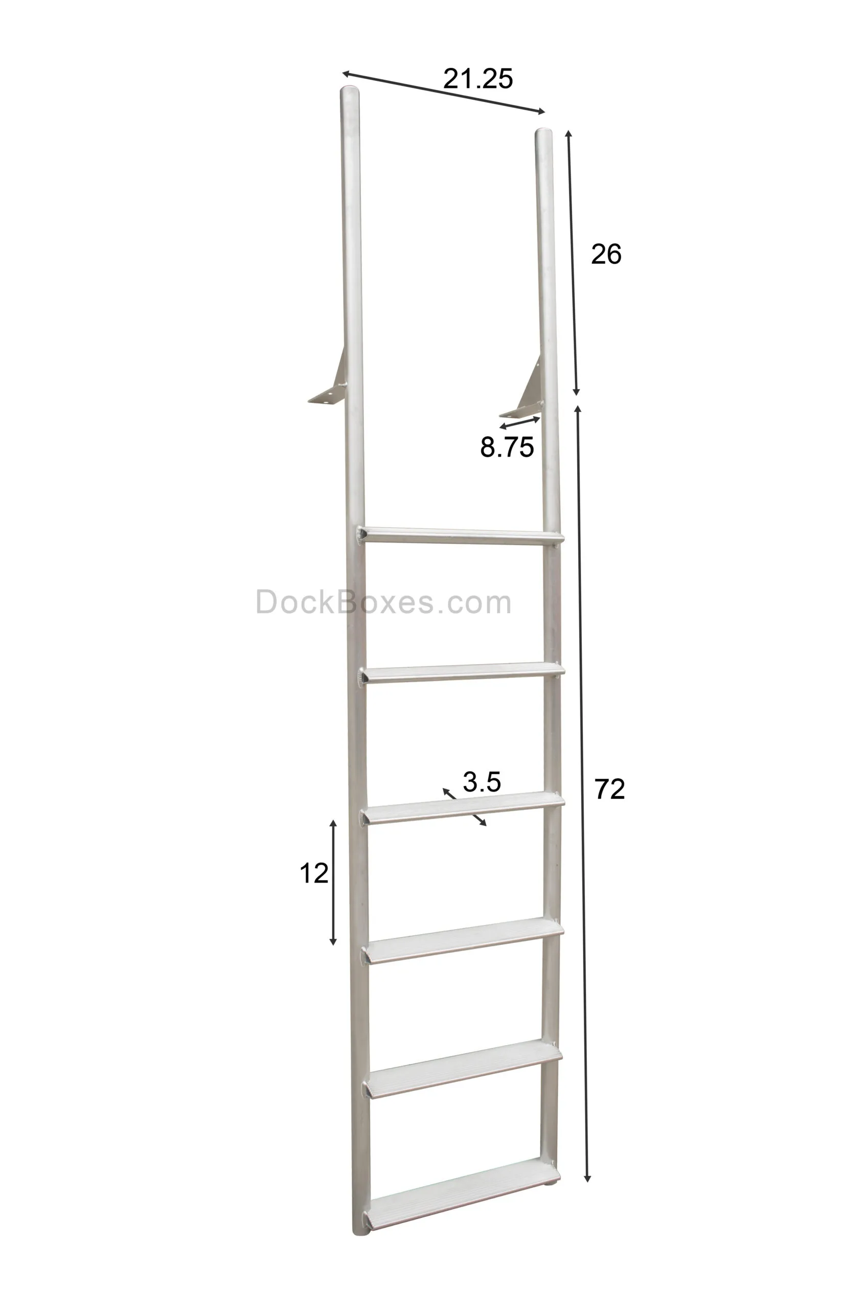 6 Step Finger Pier Straight Dock Ladder