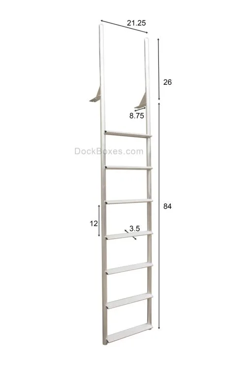 7 Step Finger Pier Straight Dock Ladder