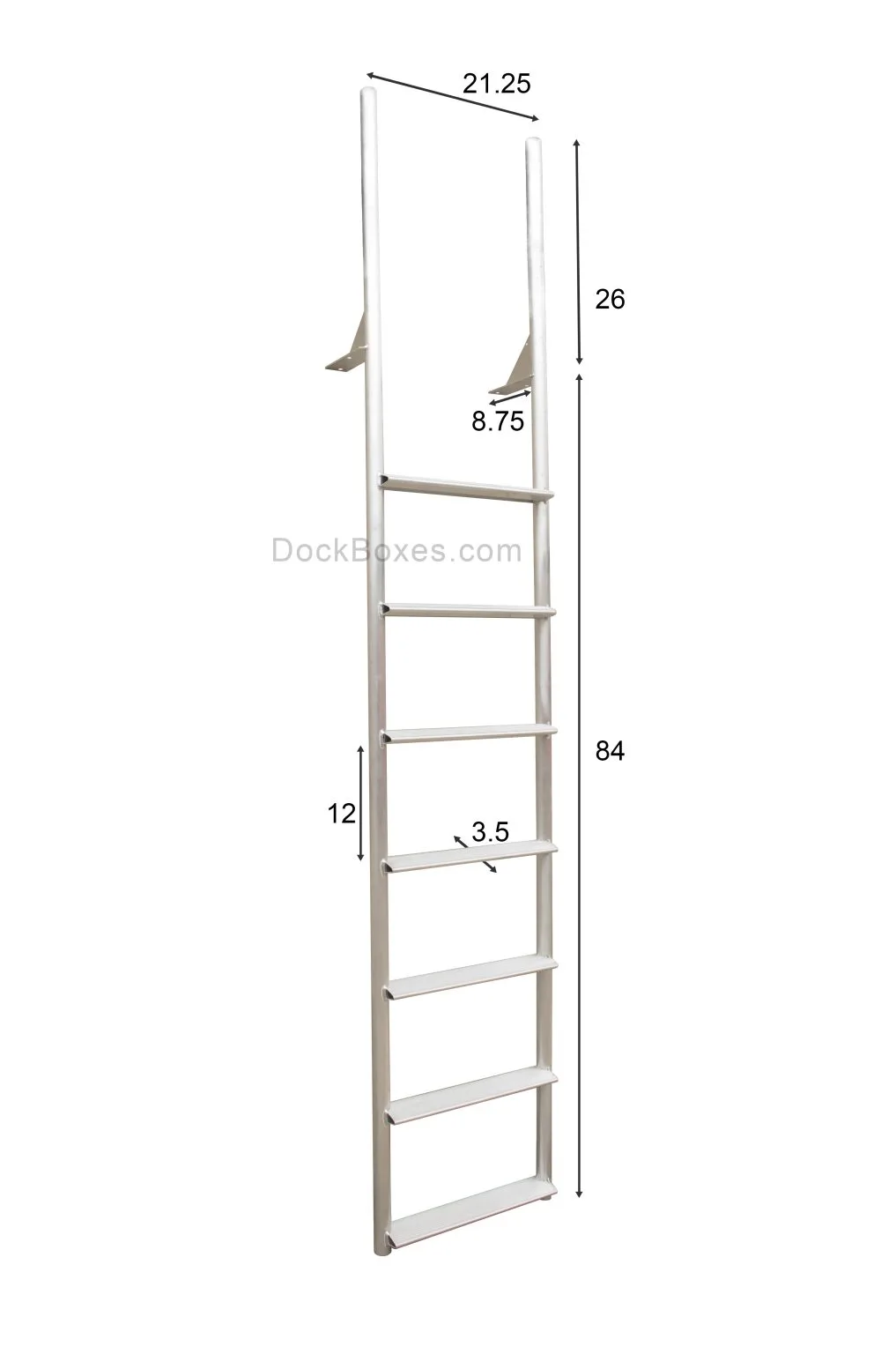 7 Step Finger Pier Straight Dock Ladder