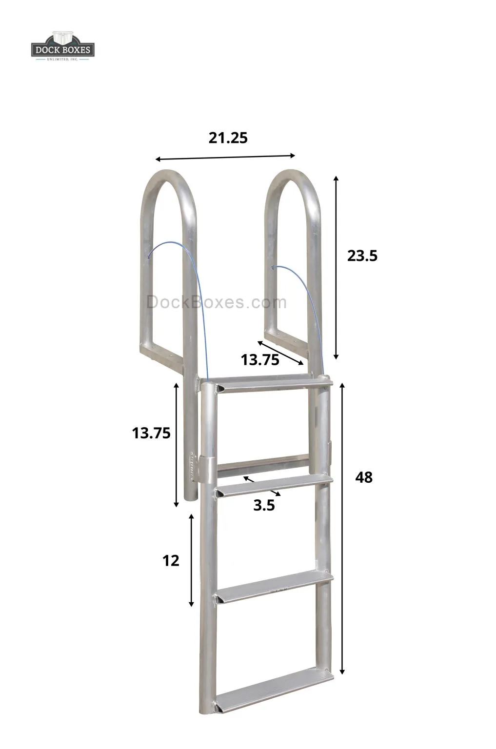 4 Step Floating Dock Lift Ladder (Short Base)