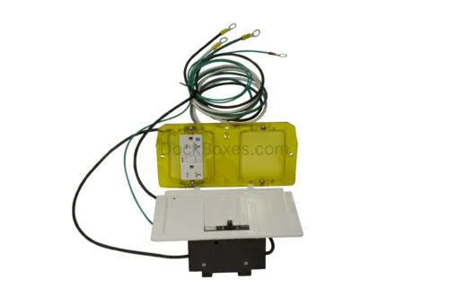 MPL1120A 20A GFCI-00 Amber Faceplate Assembly w/Breakers