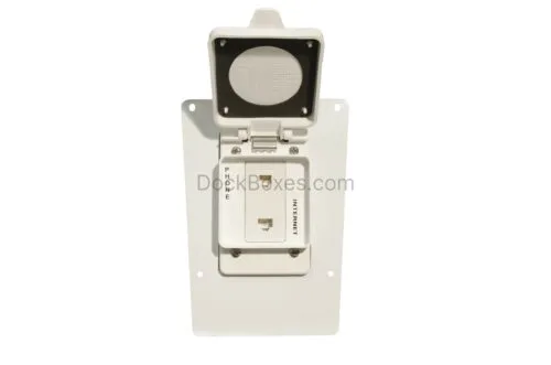 MPL1175 Power Pedestal Phone & Internet Assembly w/Plate