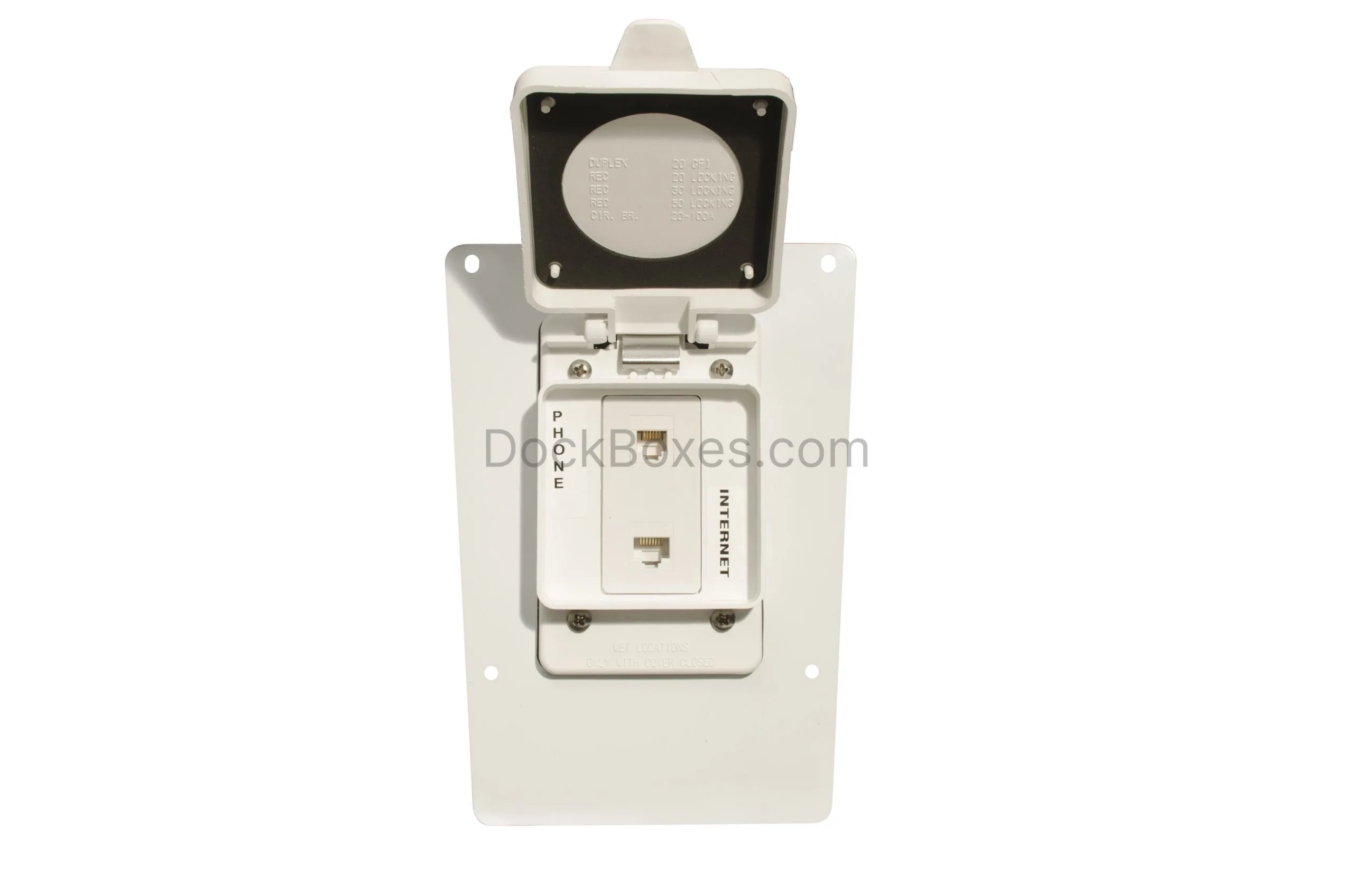 MPL1175 Power Pedestal Phone & Internet Assembly w/Plate
