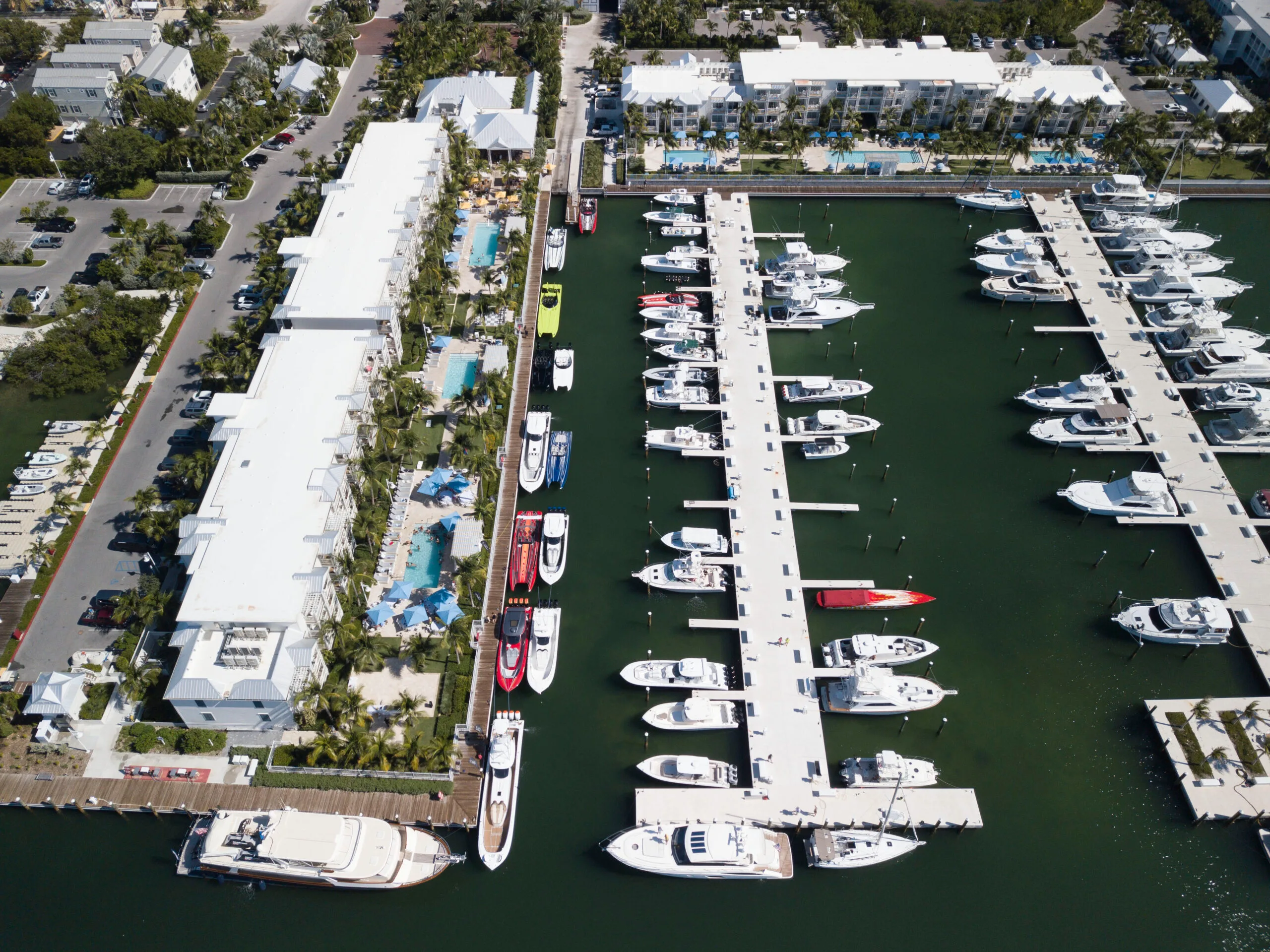 Oceans Edge Marina in Key West Florida installed model 700 dock boxes to provide convenient storage boxes for their boaters