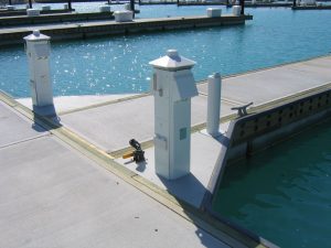 Long term durability low maintenance | dock boxes unlimited inc a Durable Low Maintenance Eaton Power Pedestal on the Docks