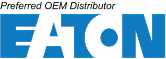 Eaton logo with the words 'Preferred OEM Distributor' above it, indicating distributor status.